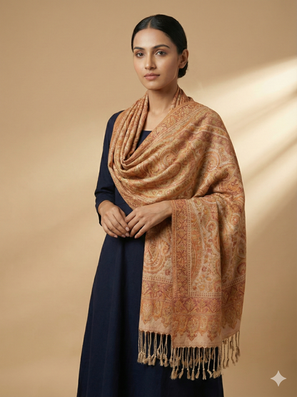 Kani silk jamawar weave stoles
