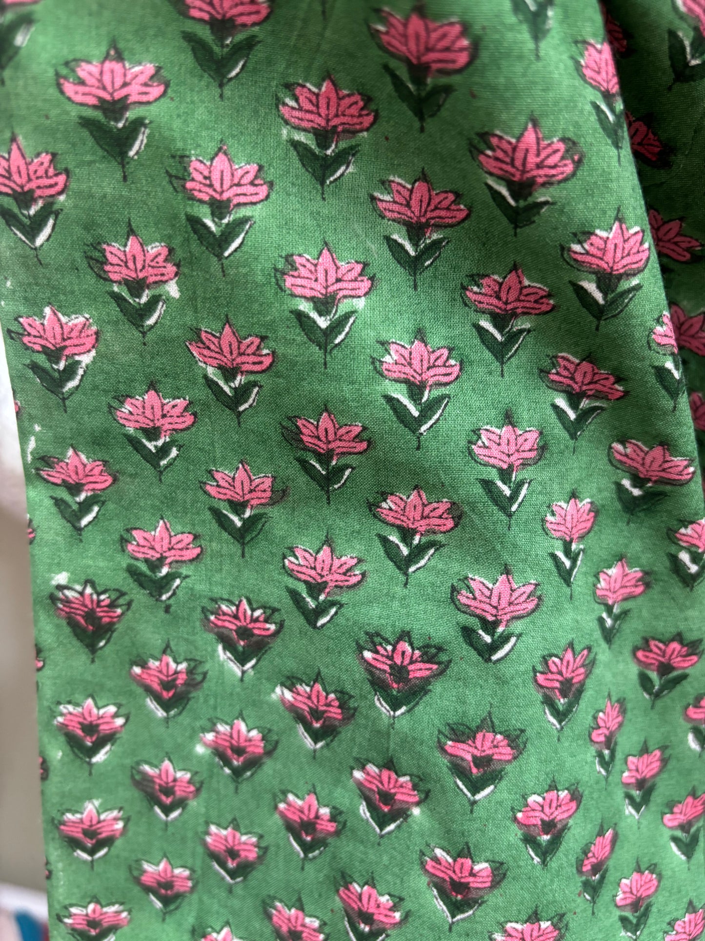 Pure cotton hand blocked summer short Kurtis