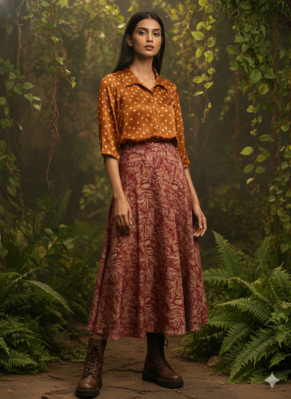 Kutchi Hand done Bandhani  Modal Shirt