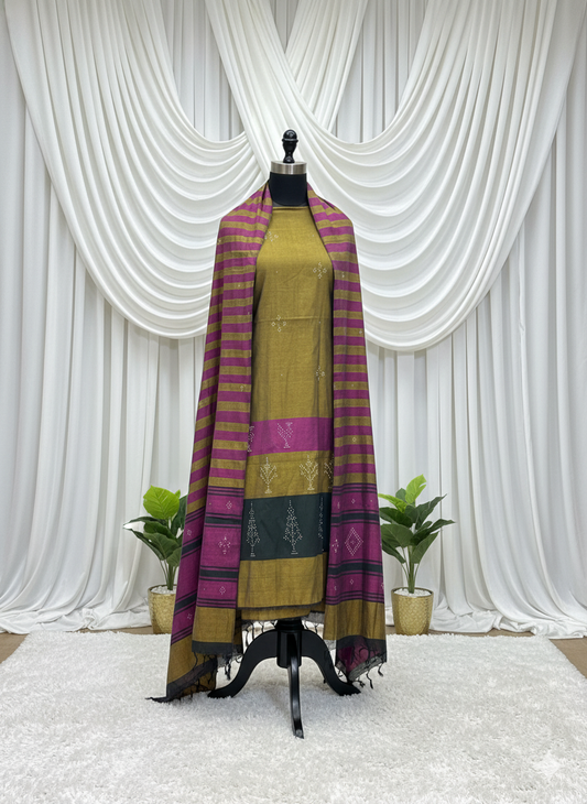 TANGALIYA COTTON HANDWOVEN SUIT 3 PIECE SET