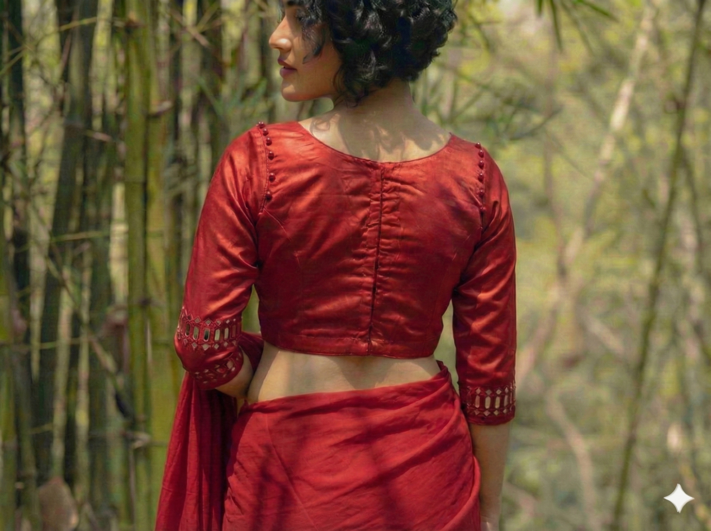 Mashru mirror work blouse