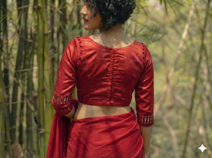 Mashru mirror work blouse