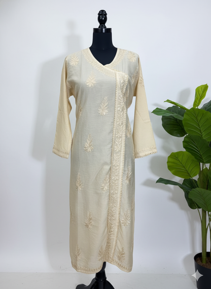 Chanderi Chikankari Kurti with inner