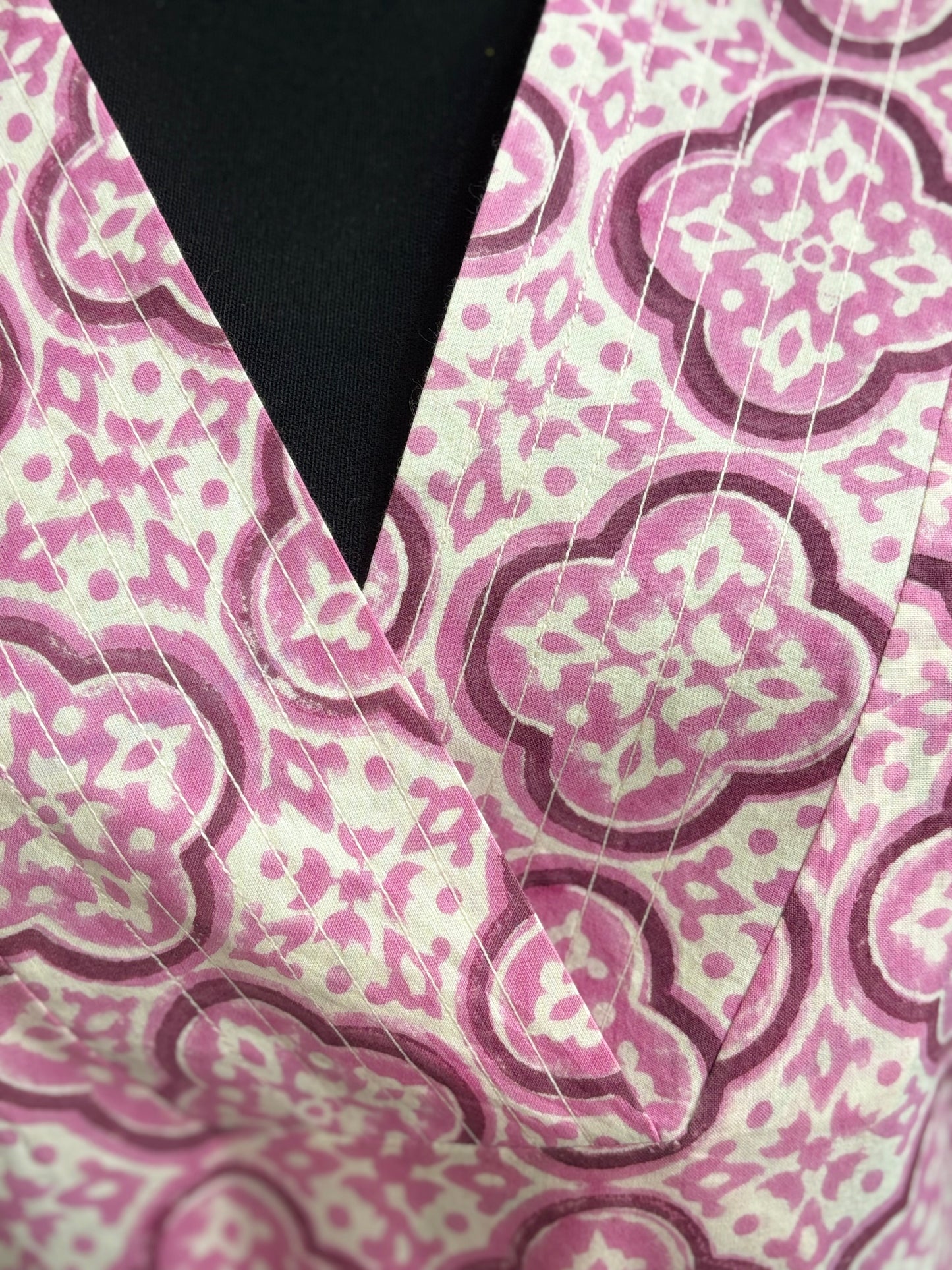 Pure cotton hand blocked summer short Kurtis