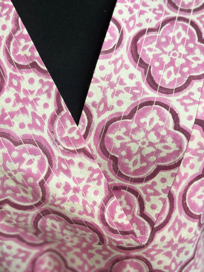 Pure cotton hand blocked summer short Kurtis