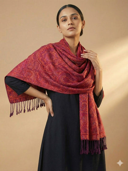 Kani silk jamawar weave stoles
