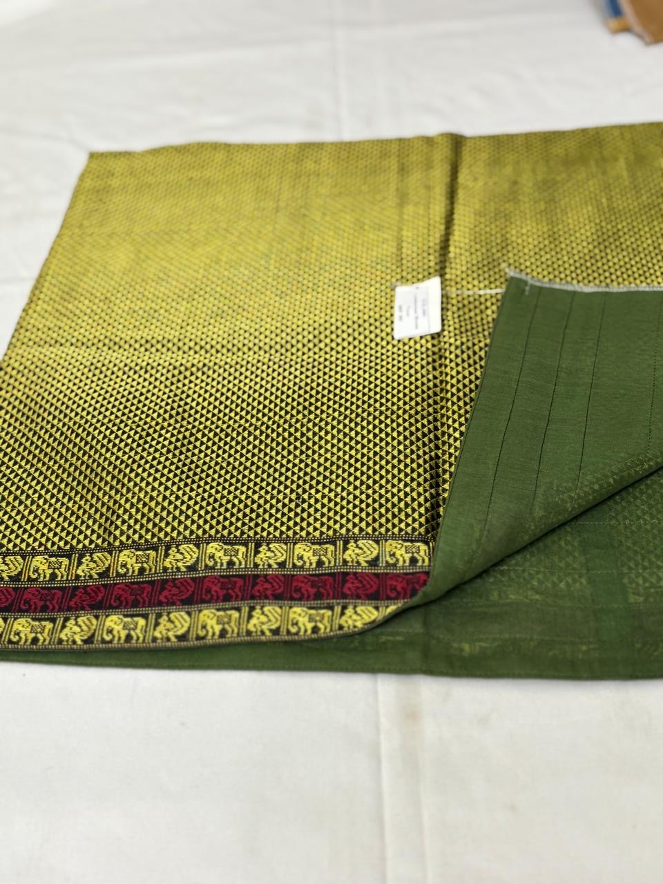 KHUN WEAVE COTTON SILK BLEND BLOUSE PIECE WITH LINING