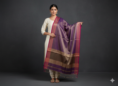 Handwoven tissue Maheshwari dupatta