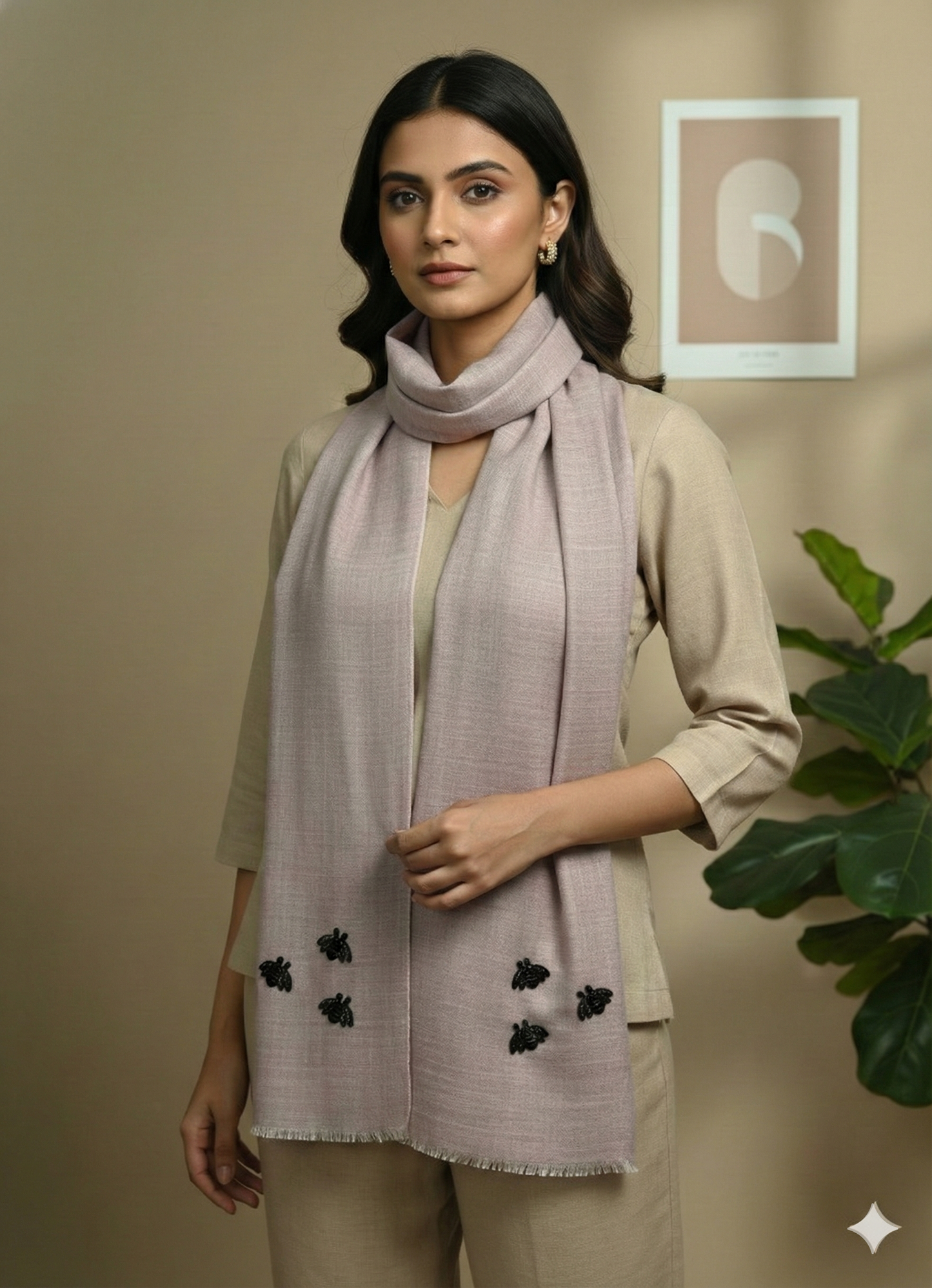 Kashmiri semi pashmina  stoles