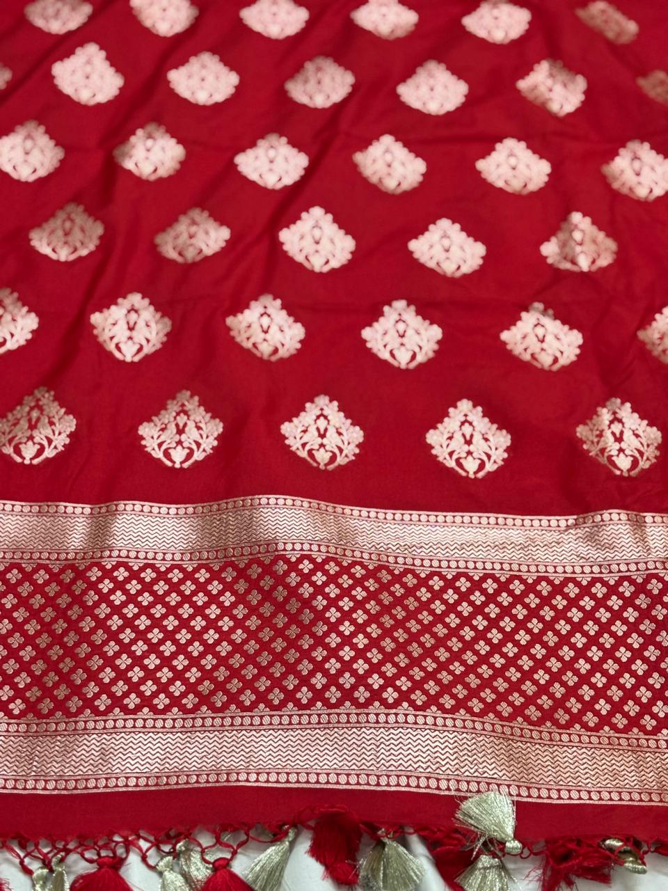 Cotton Silk Blend Banarsi Dupatta