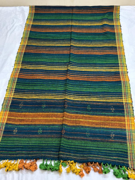 Handwoven woollen  pure tussar and wool kutch weaving stole