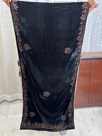 Velvet hand embroidered  Stole