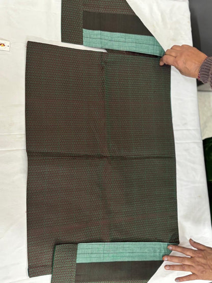 SEMI STITCHED  KHUN SILK COTTON BLOUSE PIECE ( can be stitched upto 50 size )