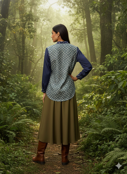 Kutchi Hand done Bandhani  Modal Shirt