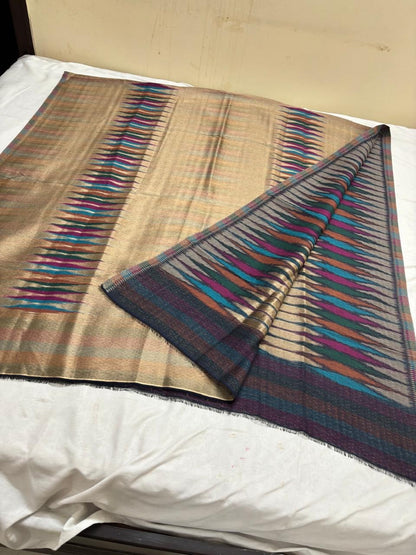 Woollen Shawl With Reversible Kaani Zari Ekat