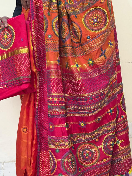 Lambani pure mulberry silk saree