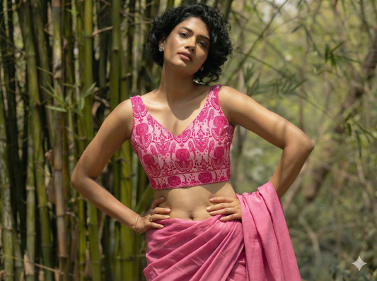 Asom’s pride Gamusa handloom cotton blouse