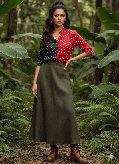 Kutchi Hand done Bandhani  Modal Shirt