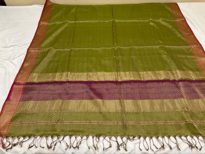 Handwoven tissue Maheshwari dupatta