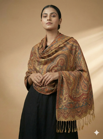 Kani silk jamawar weave stoles