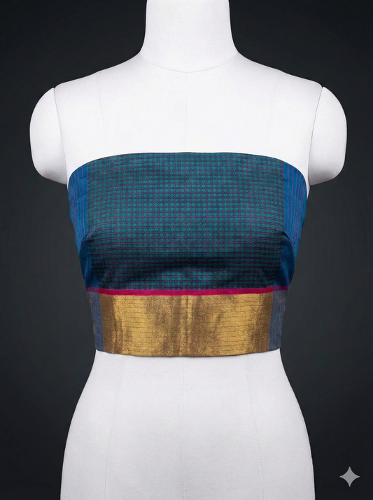 KHUN WEAVE COTTON SILK BLEND BLOUSE PIECE WITH LINING