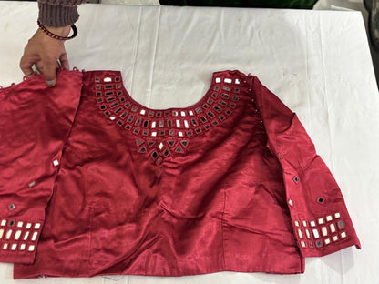 Mashru mirror work blouse