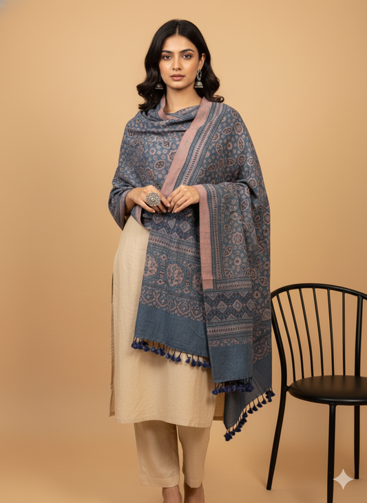 KUTCH AJRAKH WOOLLEN SHAWL