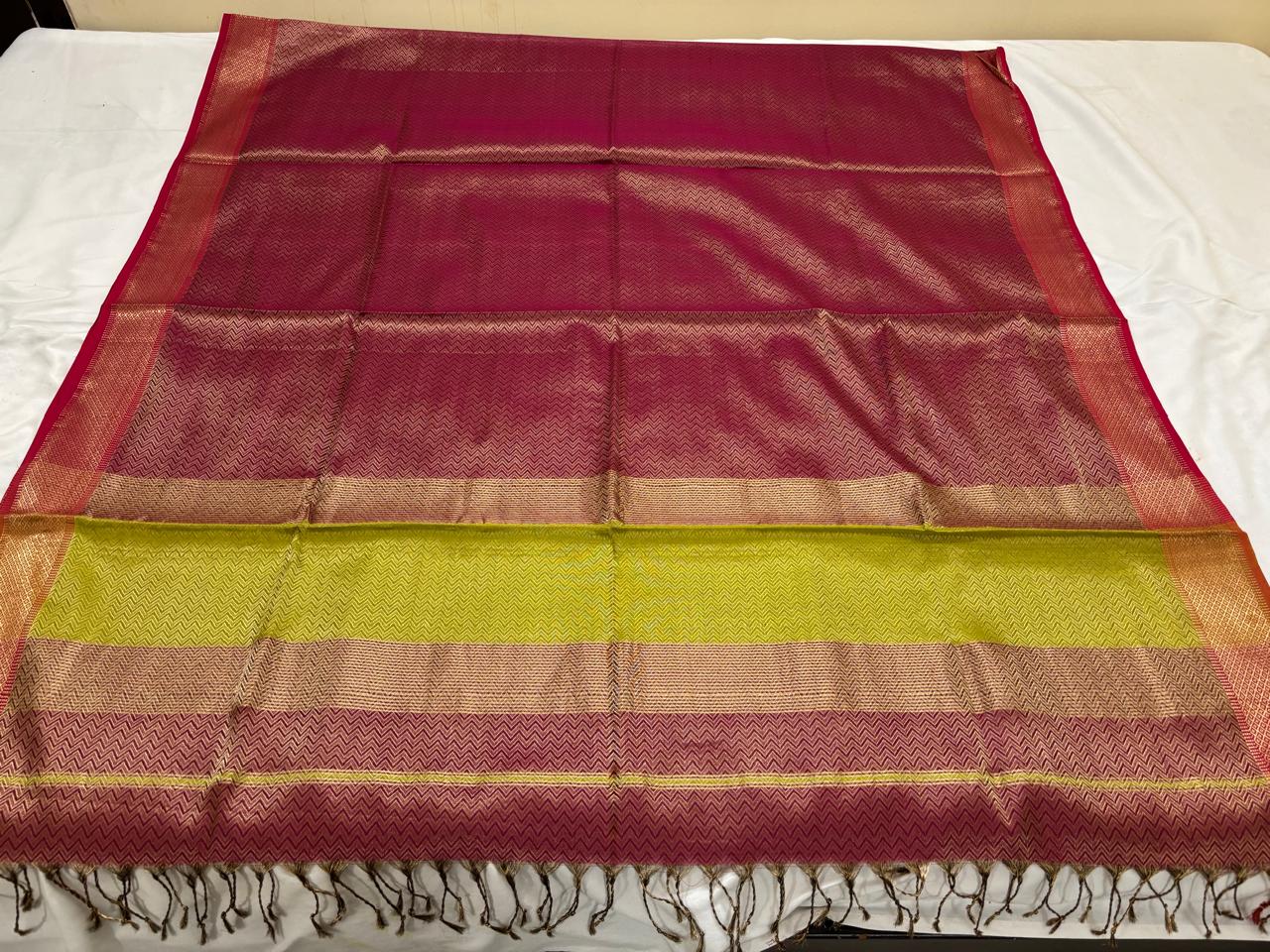 Handwoven tissue Maheshwari dupatta