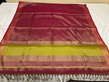 Handwoven tissue Maheshwari dupatta