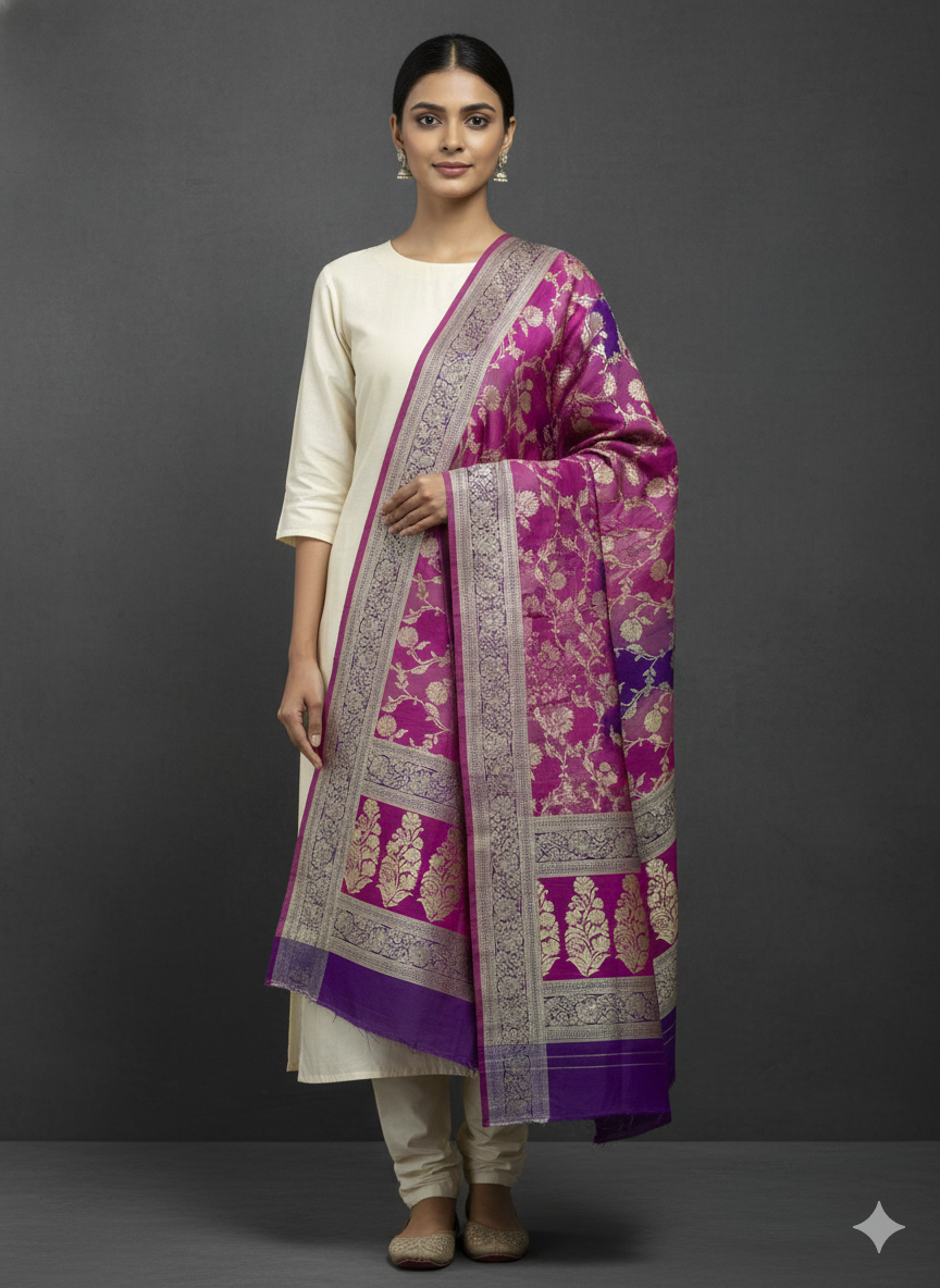 Pure Khaddi Georgette Dupatta