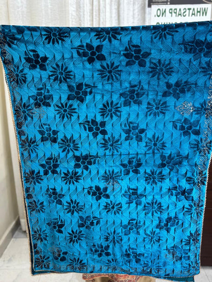 Velvet hand embroidered  Stole