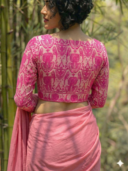 Asom’s pride Gamusa handloom cotton blouse