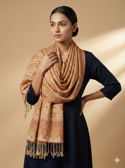 Kani silk jamawar weave stoles