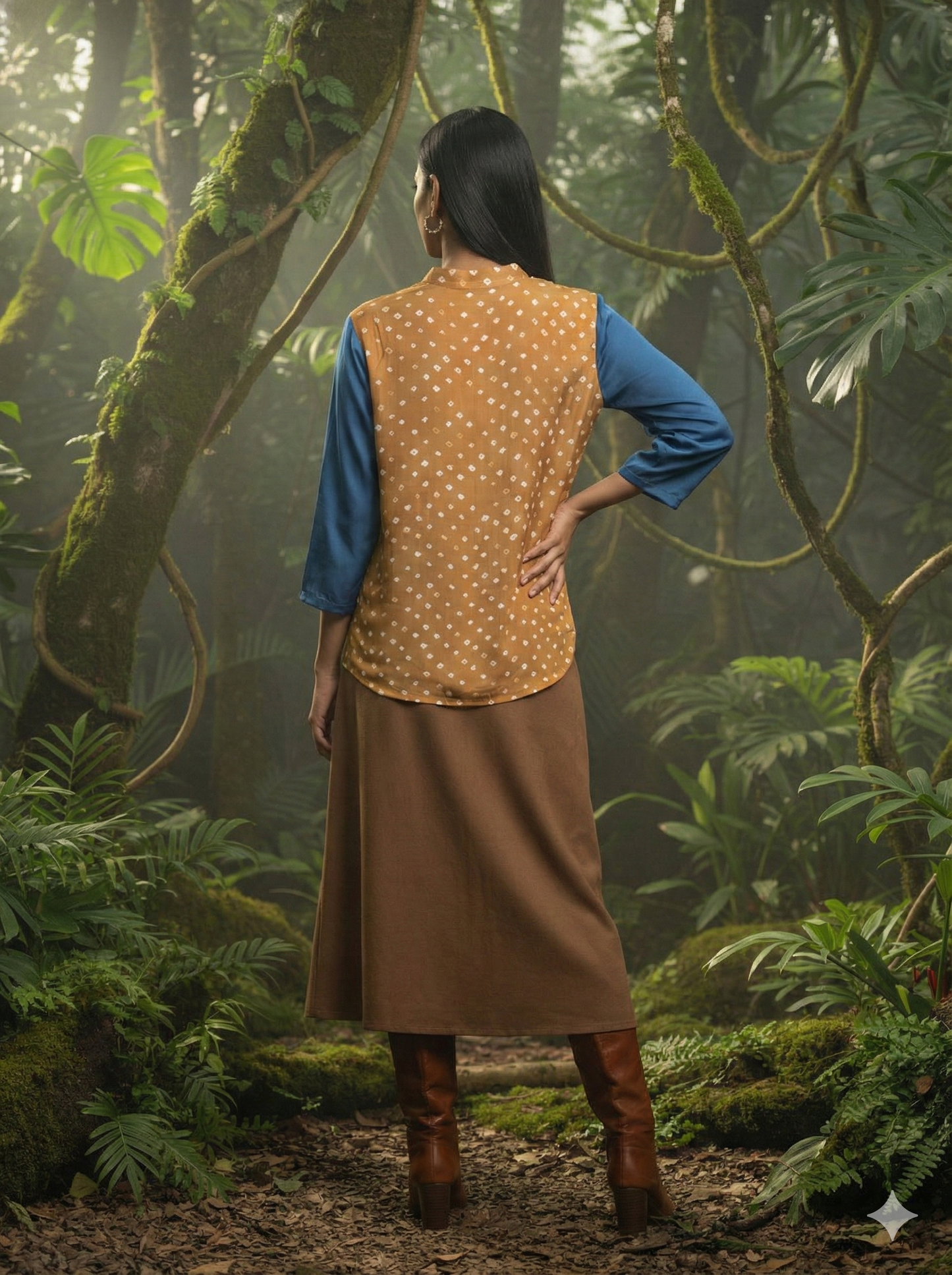 Kutchi Hand done Bandhani  Modal Shirt