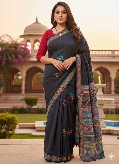 Lambani pure khadi saree