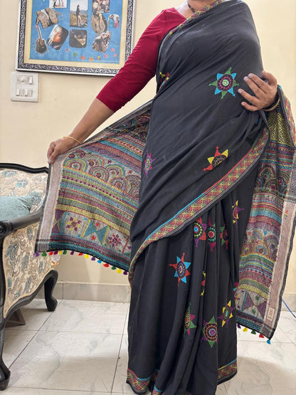 Lambani pure khadi saree