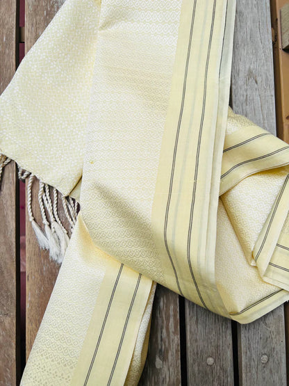 Yellow  : Silk Cotton Khun Stole
