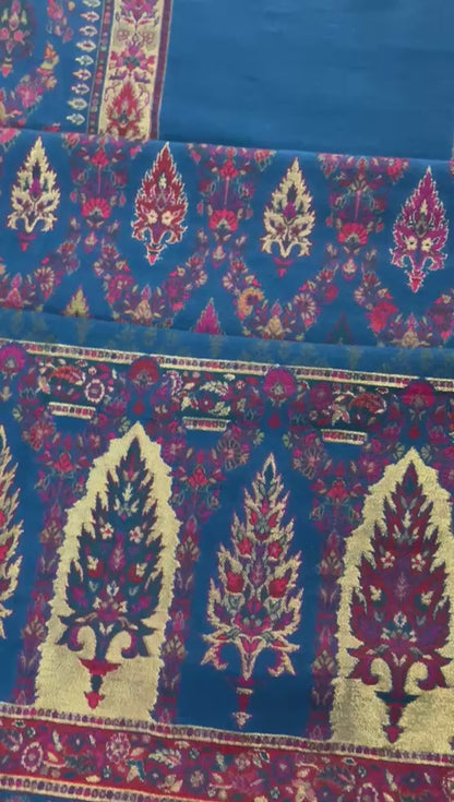 Blue Unstitched Wool Suit for Elegance