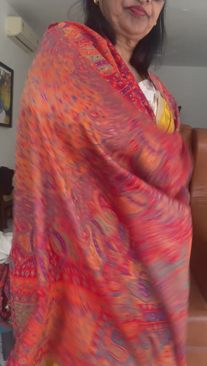 Woollen jamawar kani weave shawls