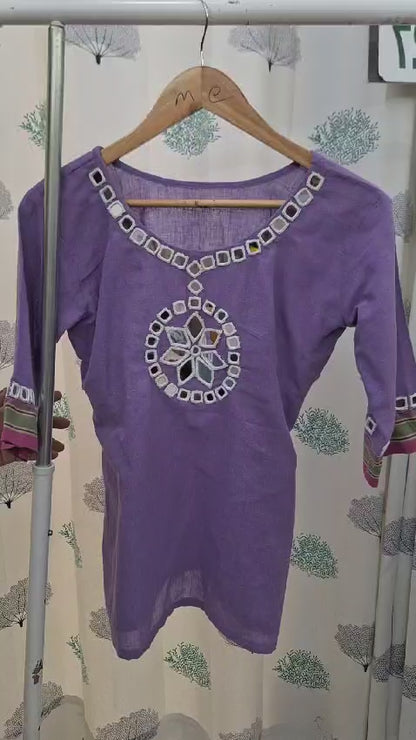 Lilac  - Handmade Kala cotton kurtas